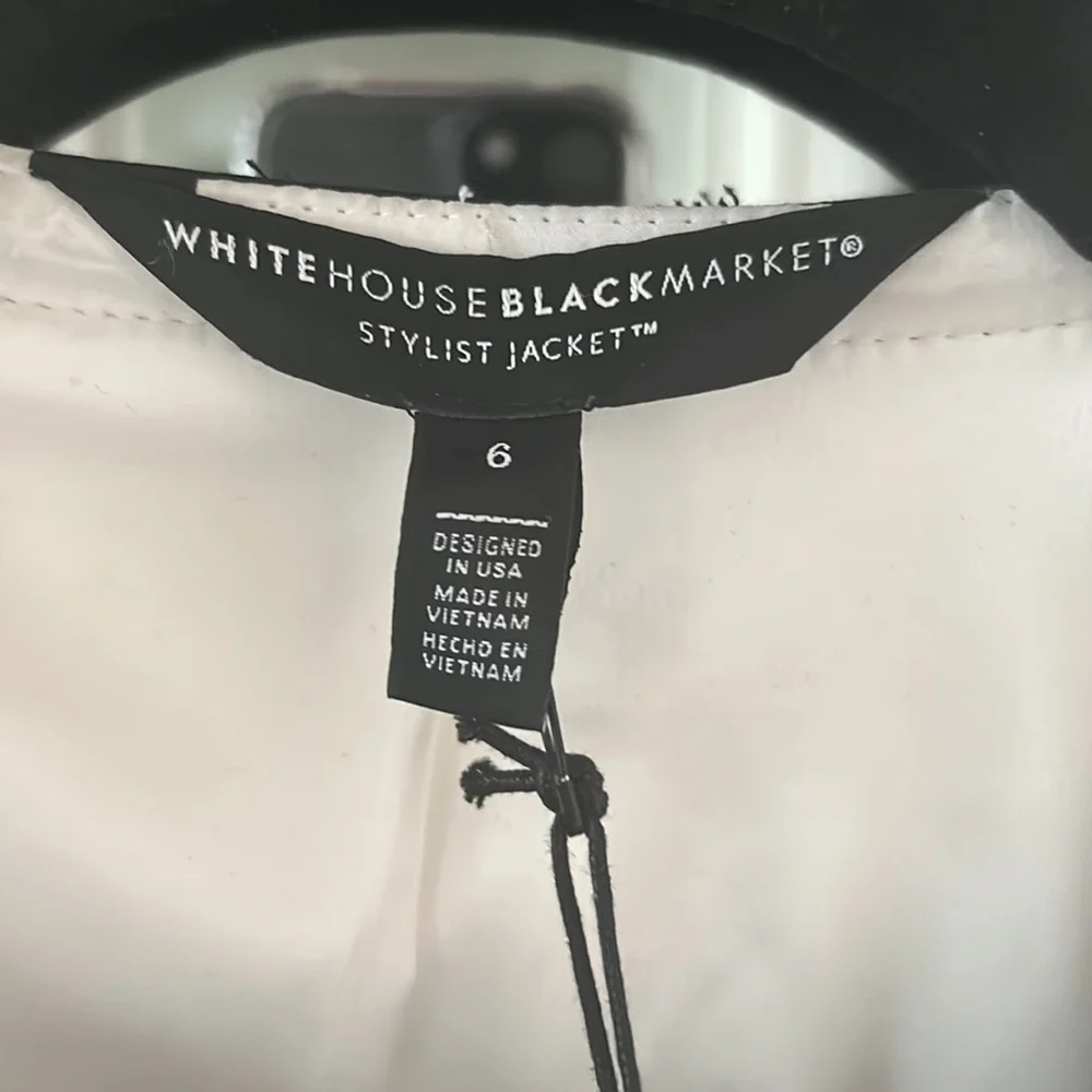 White House Black Market Black and White Blazer with Contrast Trim-brand new! - Picture 2 of 7